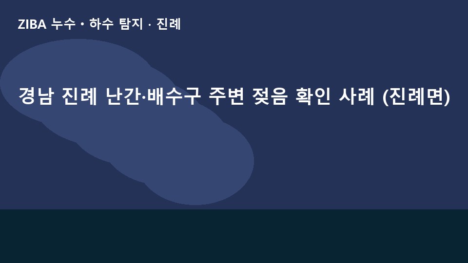 경남 진례 난간·배수구 주변 젖음 확인 사례 (진례면)