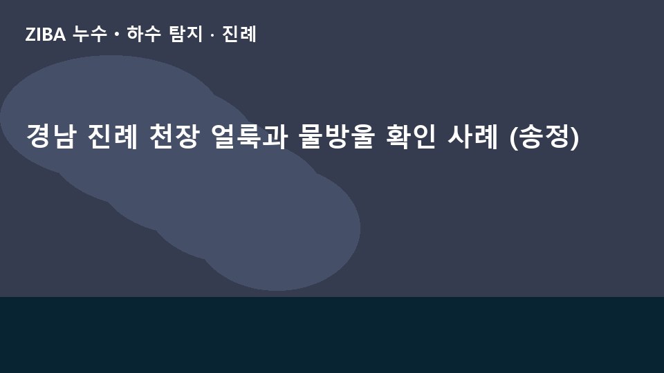 경남 진례 천장 얼룩과 물방울 확인 사례 (송정)